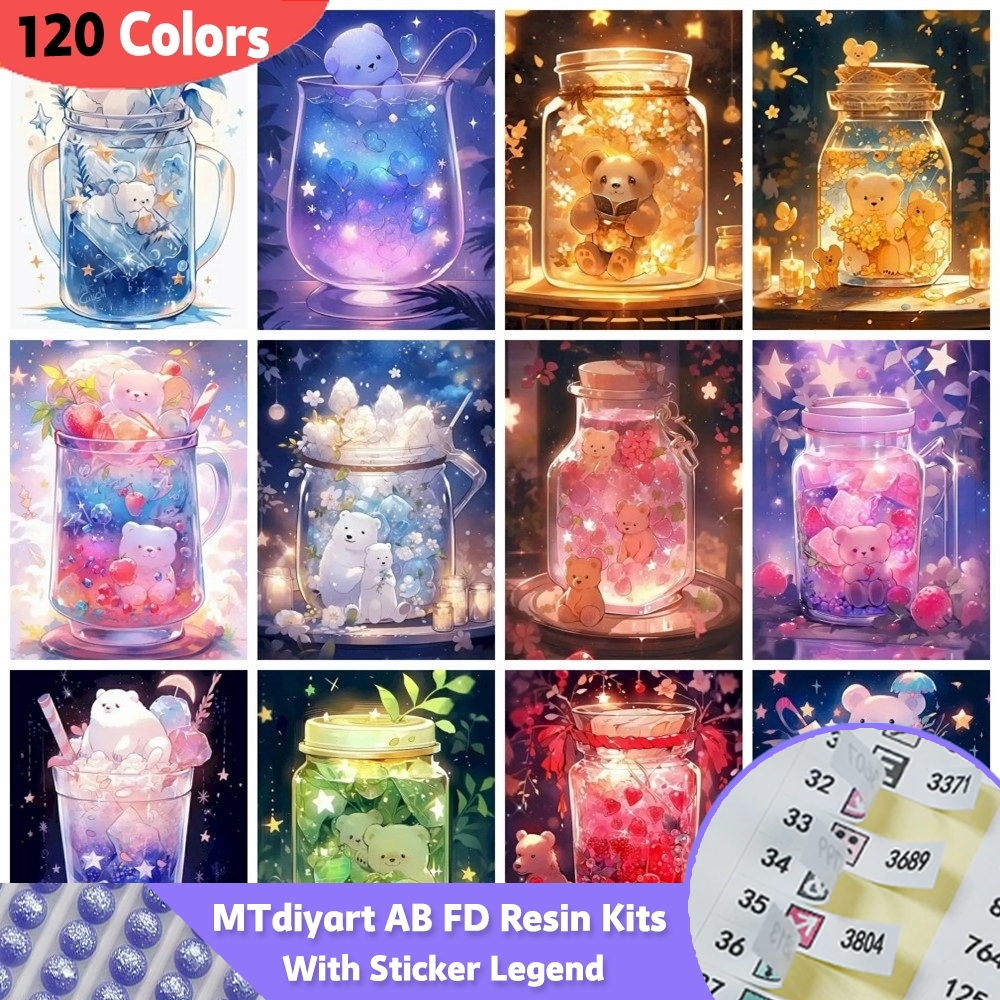 Bottle Animals Diamond Paintin - Photo Mosaic Print recension och pris