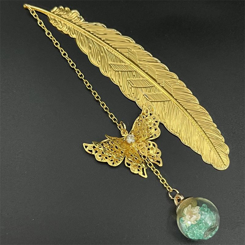 1PC Metal Bookmark Creative Im - Dried Flower Bookmark recension och pris