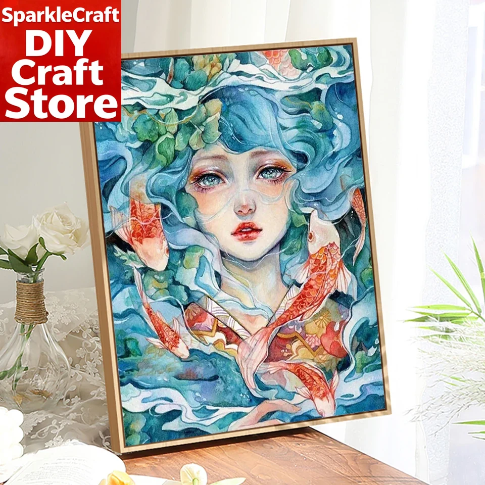 1PC frameless 5D Diy Diamond P - Photo Mosaic Print recension och pris
