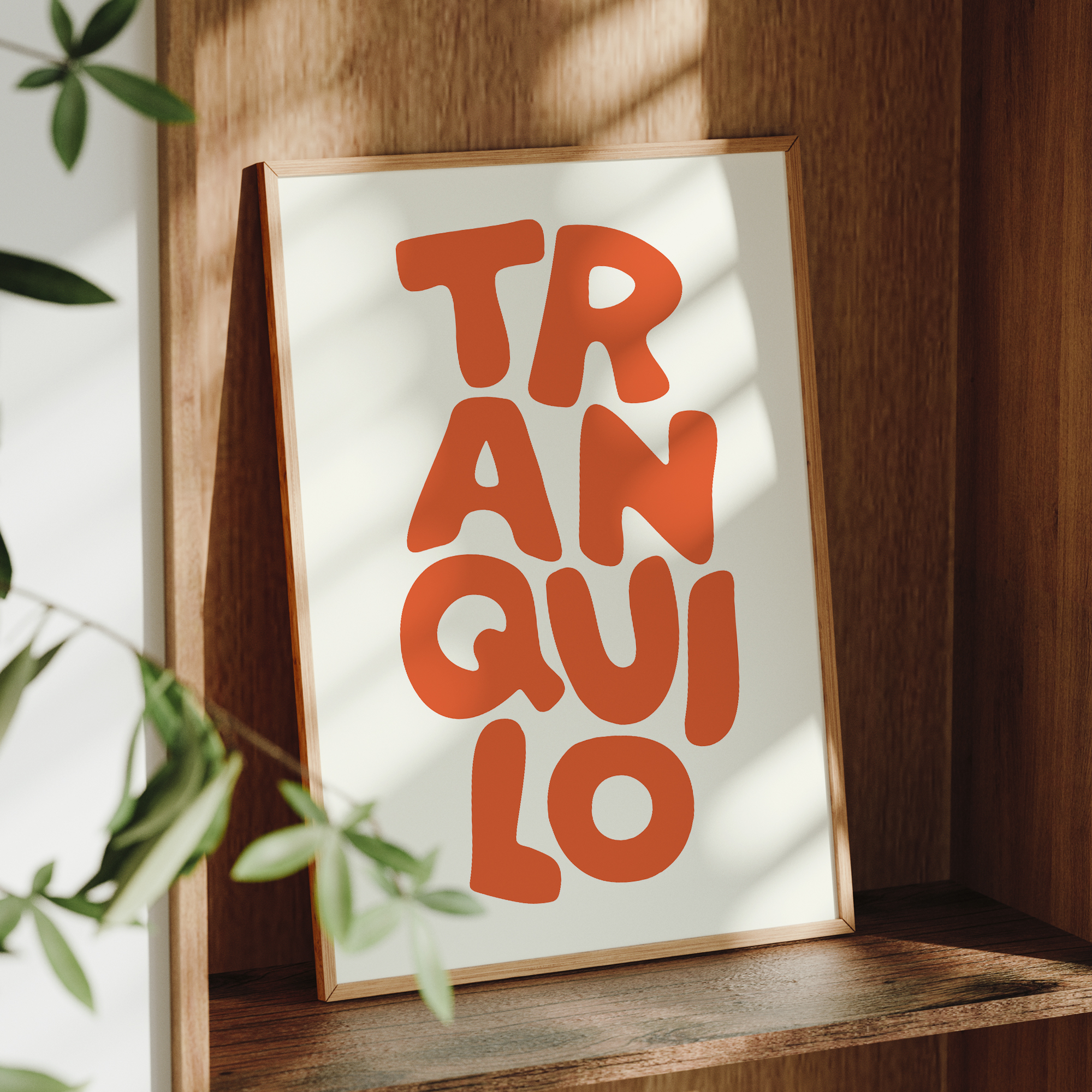 Boho Tranquilo Orange Cream Re - Custom Map Poster recension och pris