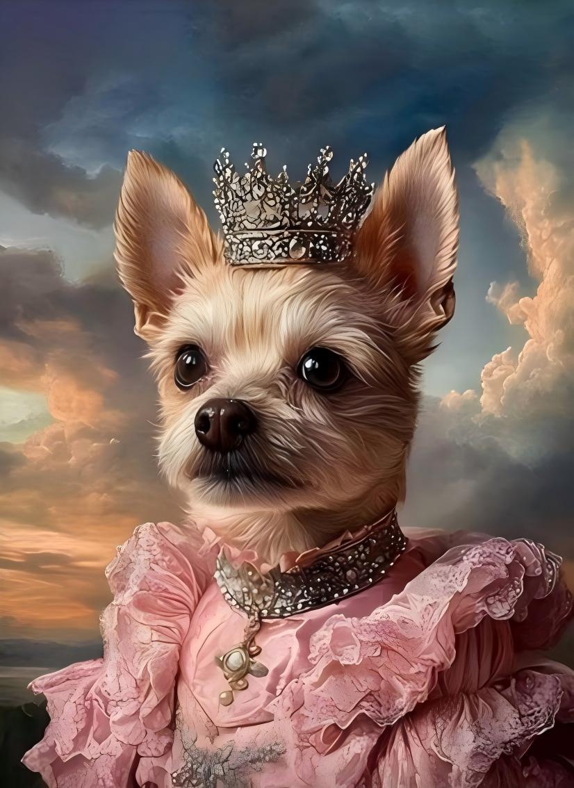 1PC Custom King Queen Dog Cat  - Pet Portrait Custom recension och pris