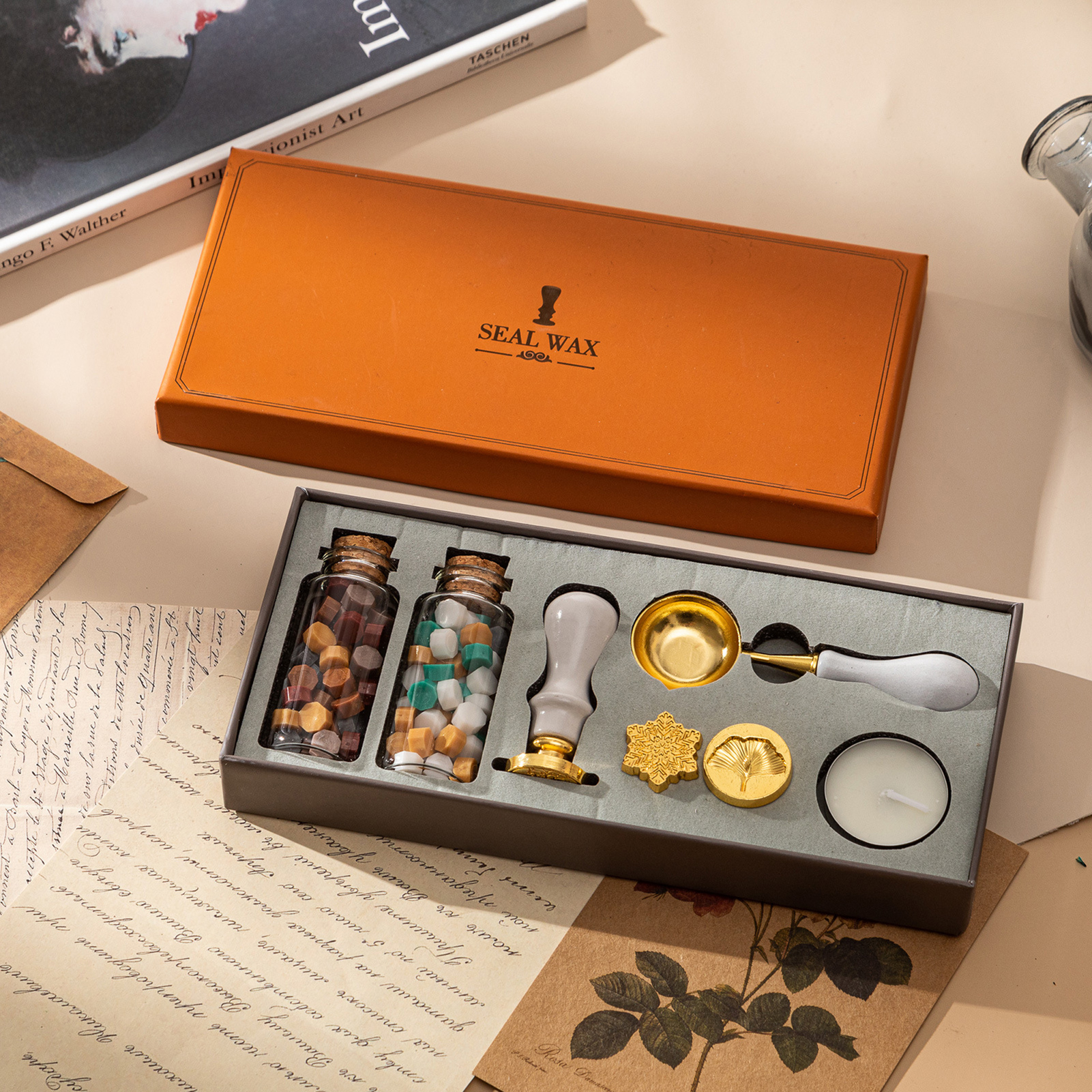 【HOT】Wax Seal Stamp Kit with 3 - Wax Seal Letter Kit recension och pris