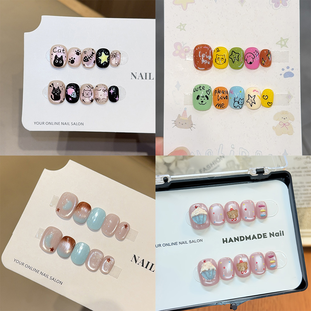 10Pcs Cute Cartoon Cat & Bear  - Pressed Flower Art recension och pris