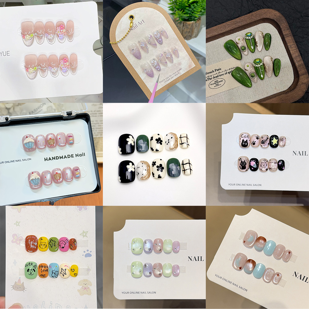 10Pcs Cute Cartoon Cat & Bear  - Pressed Flower Art recension och pris