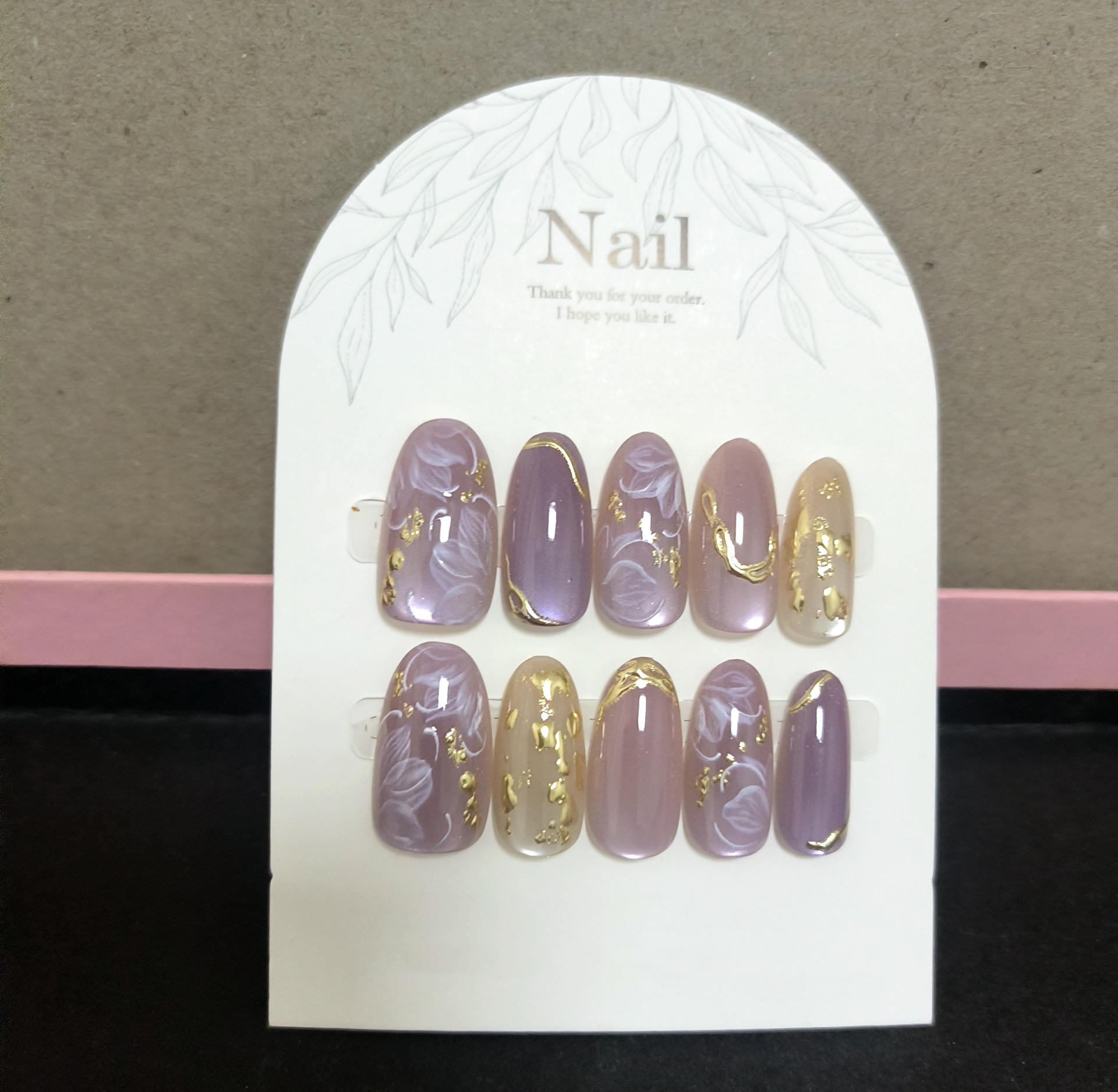 10pcs Handmade Press On Nails  - Pressed Flower Art recension och pris