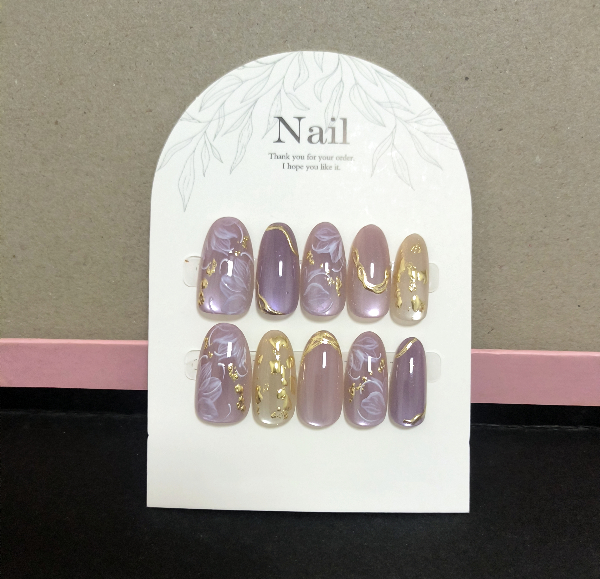10pcs Handmade Press On Nails  - Pressed Flower Art recension och pris