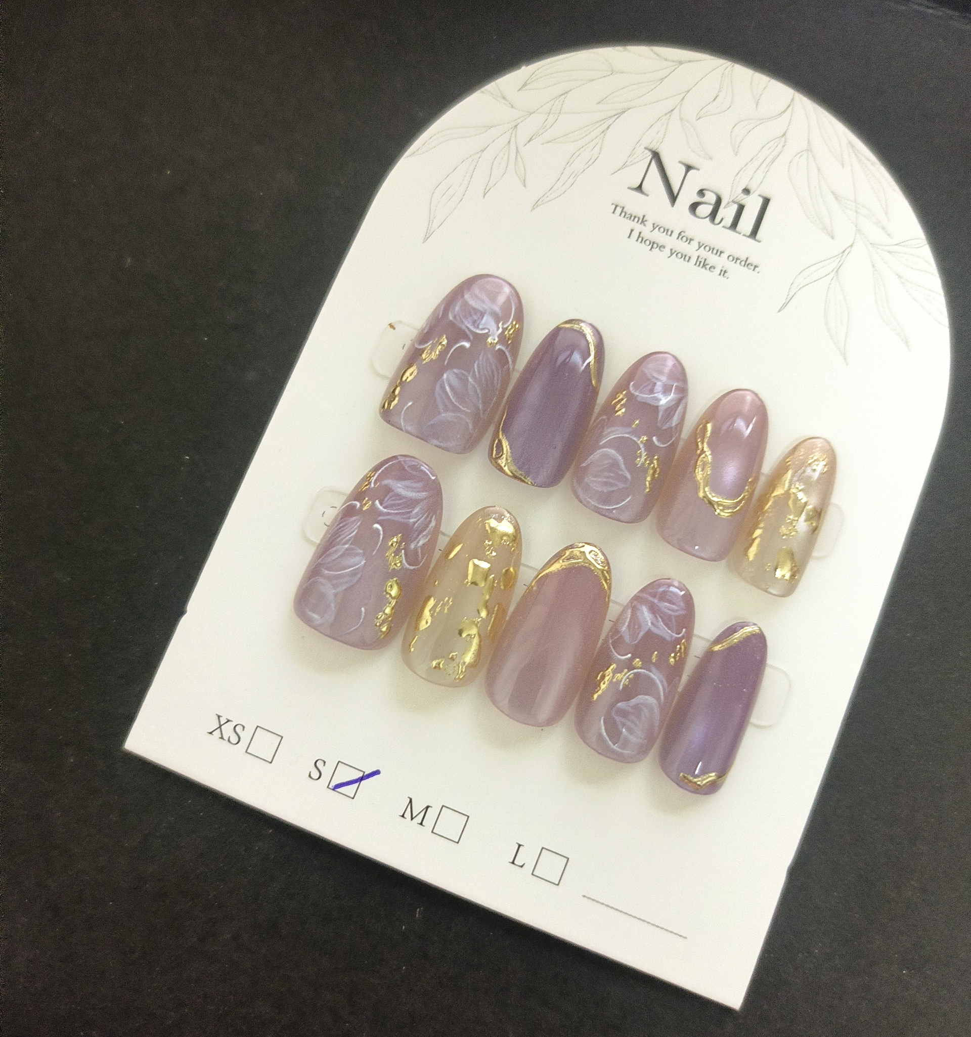 10pcs Handmade Press On Nails  - Pressed Flower Art recension och pris