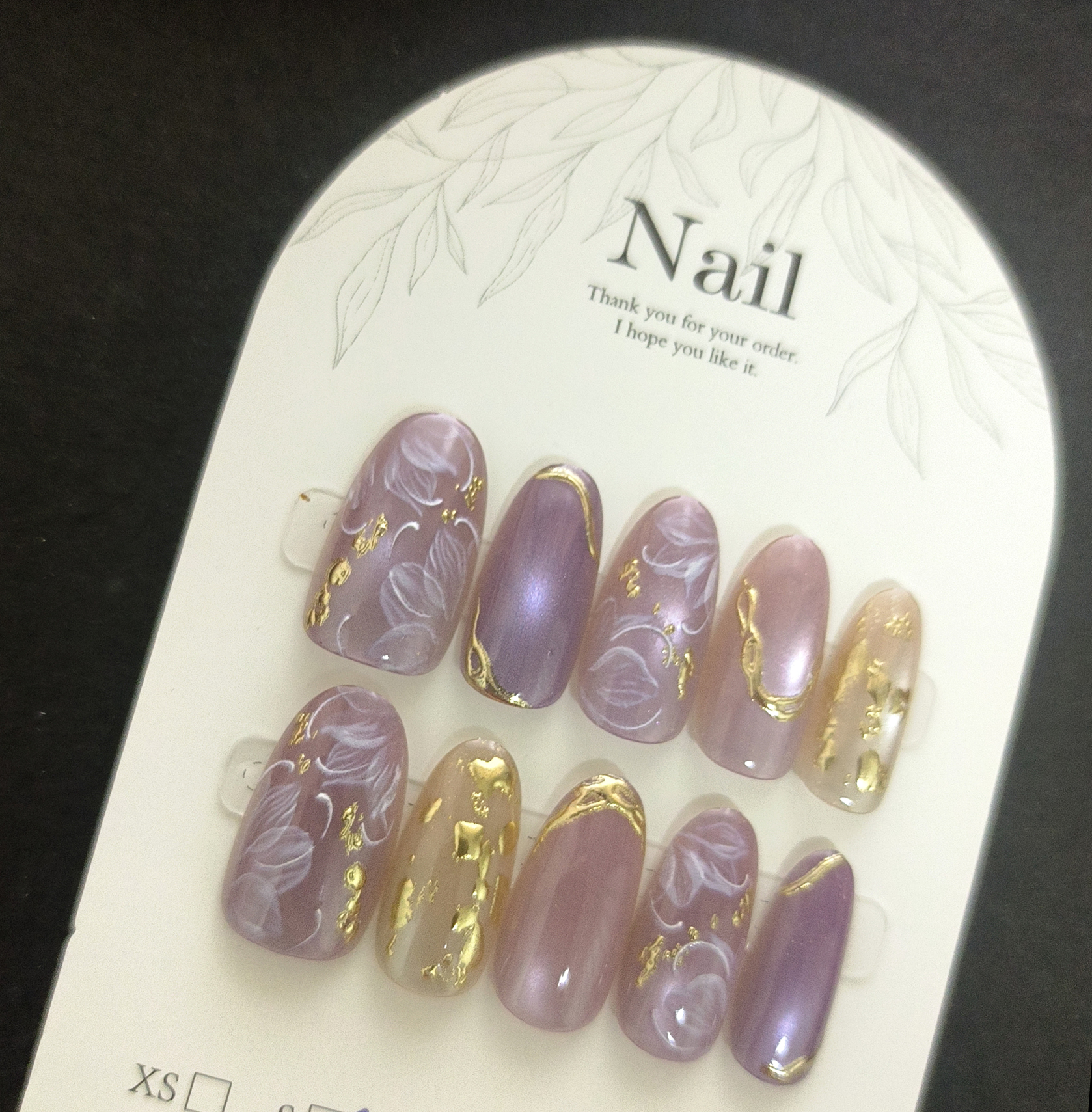 10pcs Handmade Press On Nails  - Pressed Flower Art recension och pris
