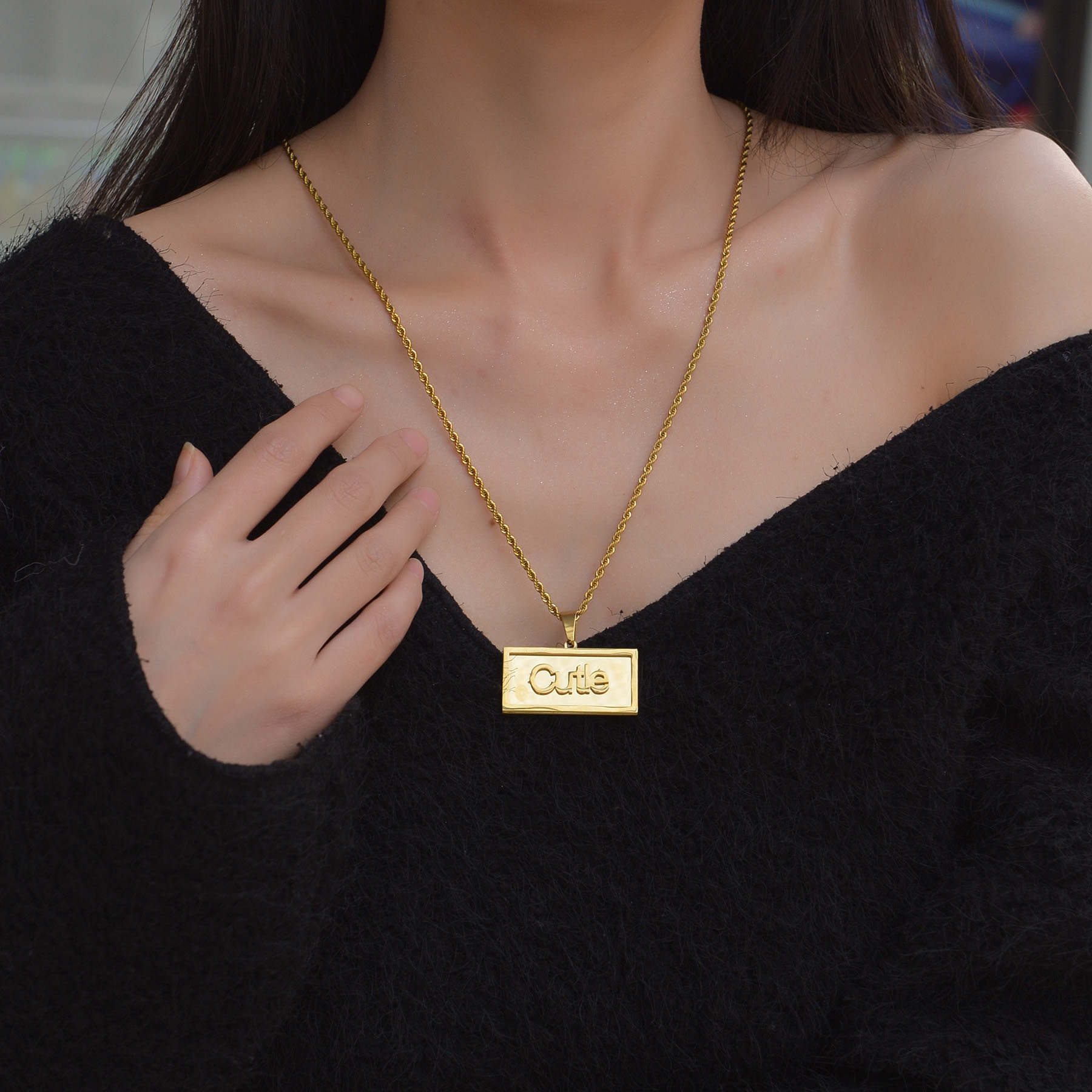 Custom Name Hip Hop Necklace f - Name Necklace Custom recension och pris
