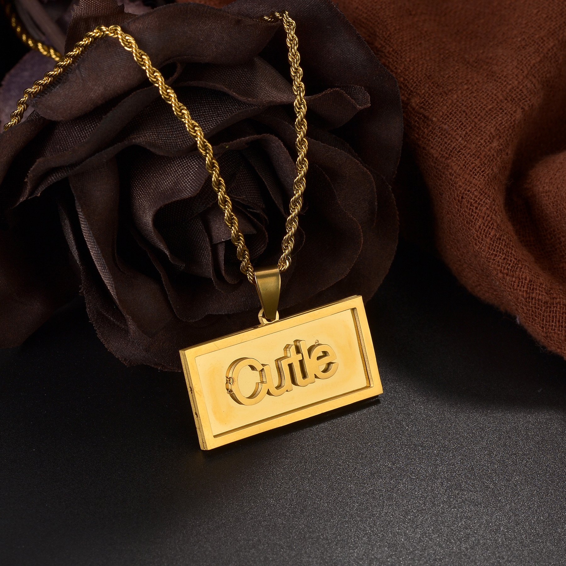 Custom Name Hip Hop Necklace f - Name Necklace Custom recension och pris