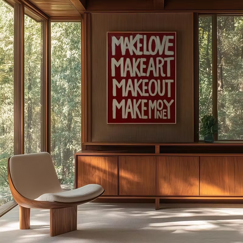Modern,Retro Self Made Love Ki - Custom Map Poster recension och pris