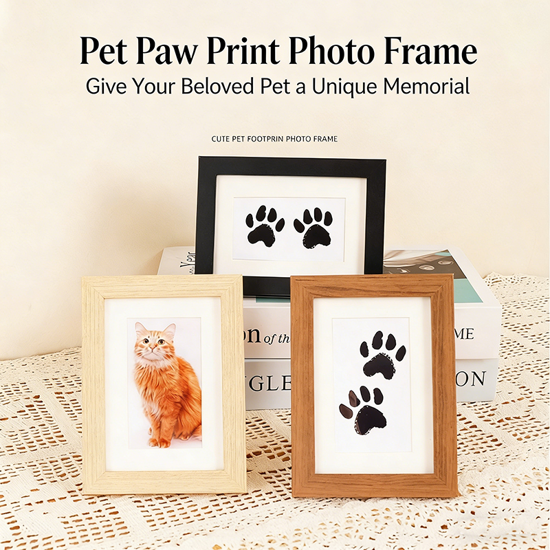 Diy Wooden Baby Pet Paw Print  - Engraved Wood Frame recension och pris