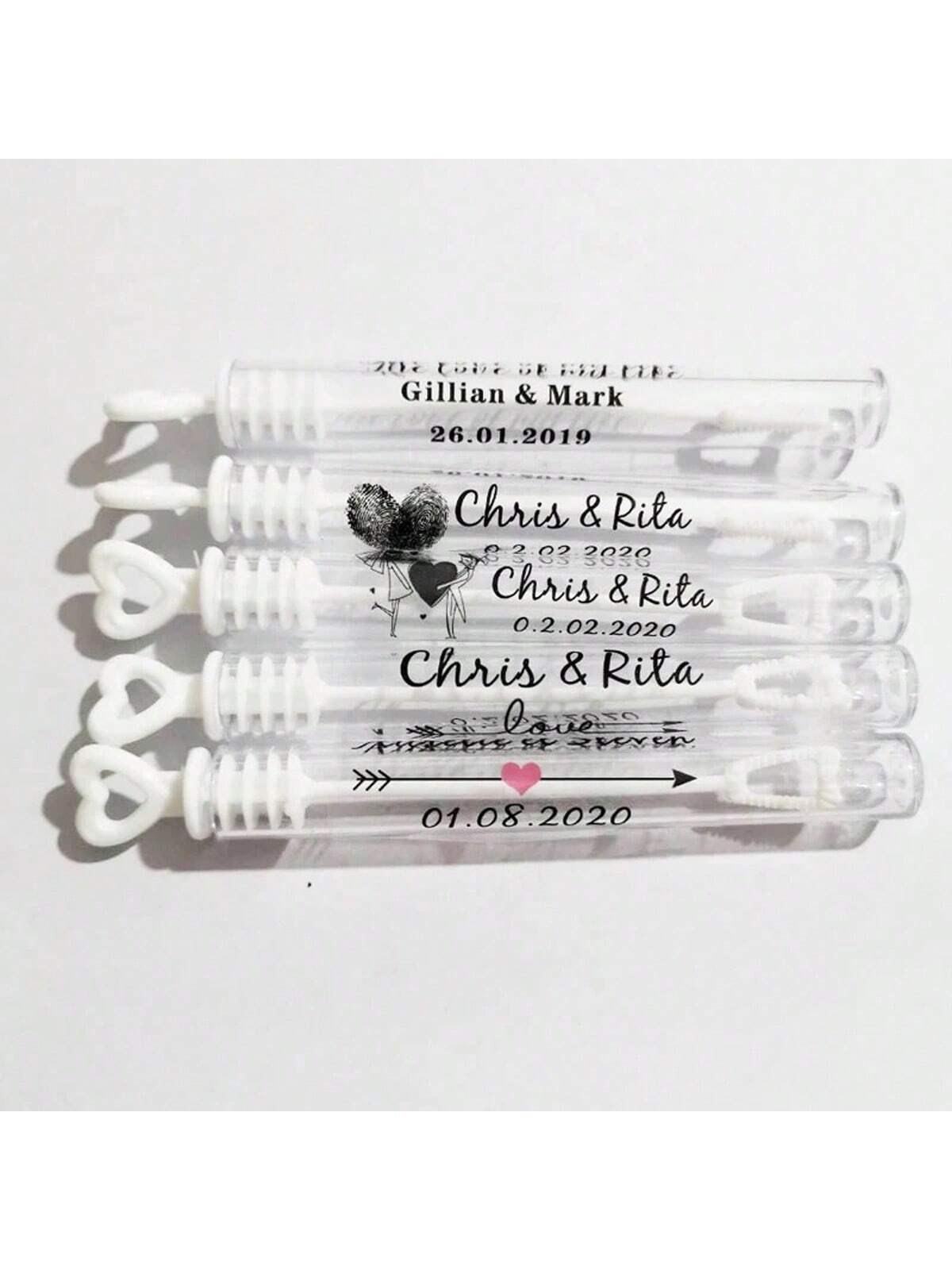 100 Wedding Bubble Tags Bubble - Personalised Candle Label recension och pris