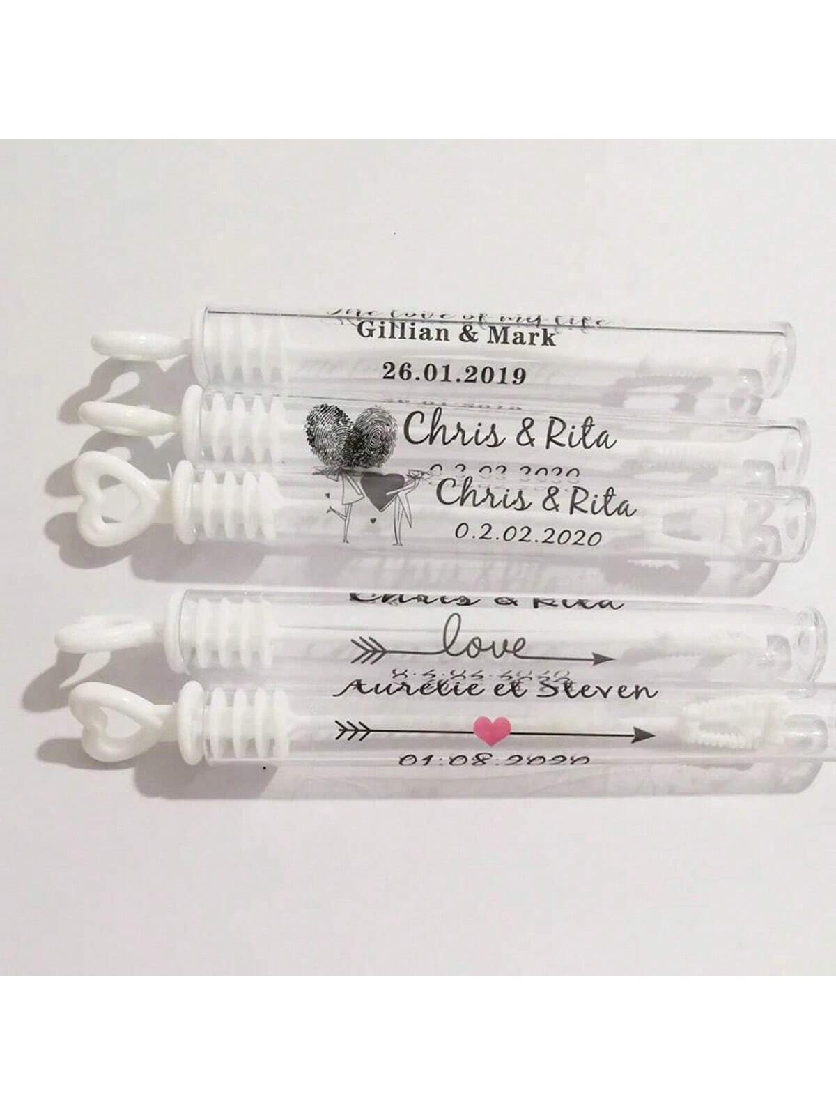 100 Wedding Bubble Tags Bubble - Personalised Candle Label recension och pris