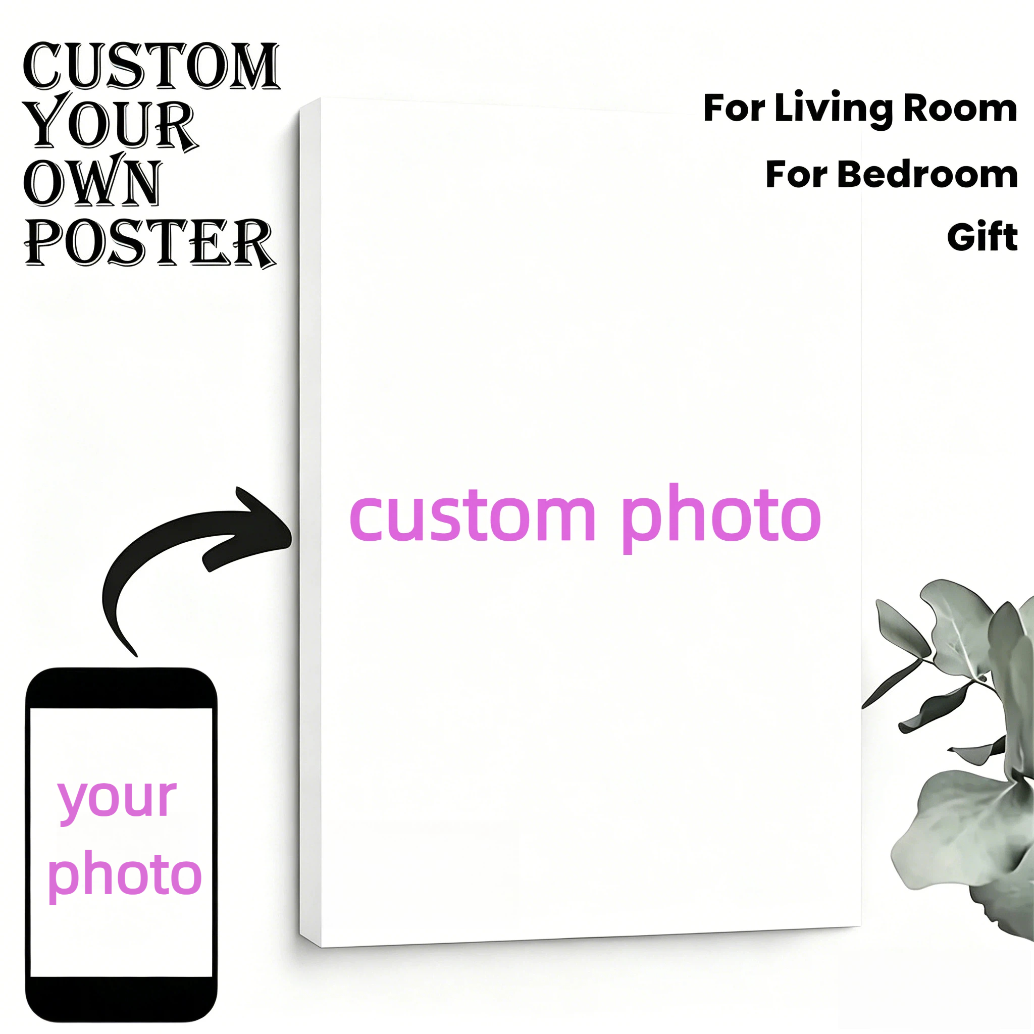 Custom Personal Photo Canvas W - Personalized Name Box recension och pris