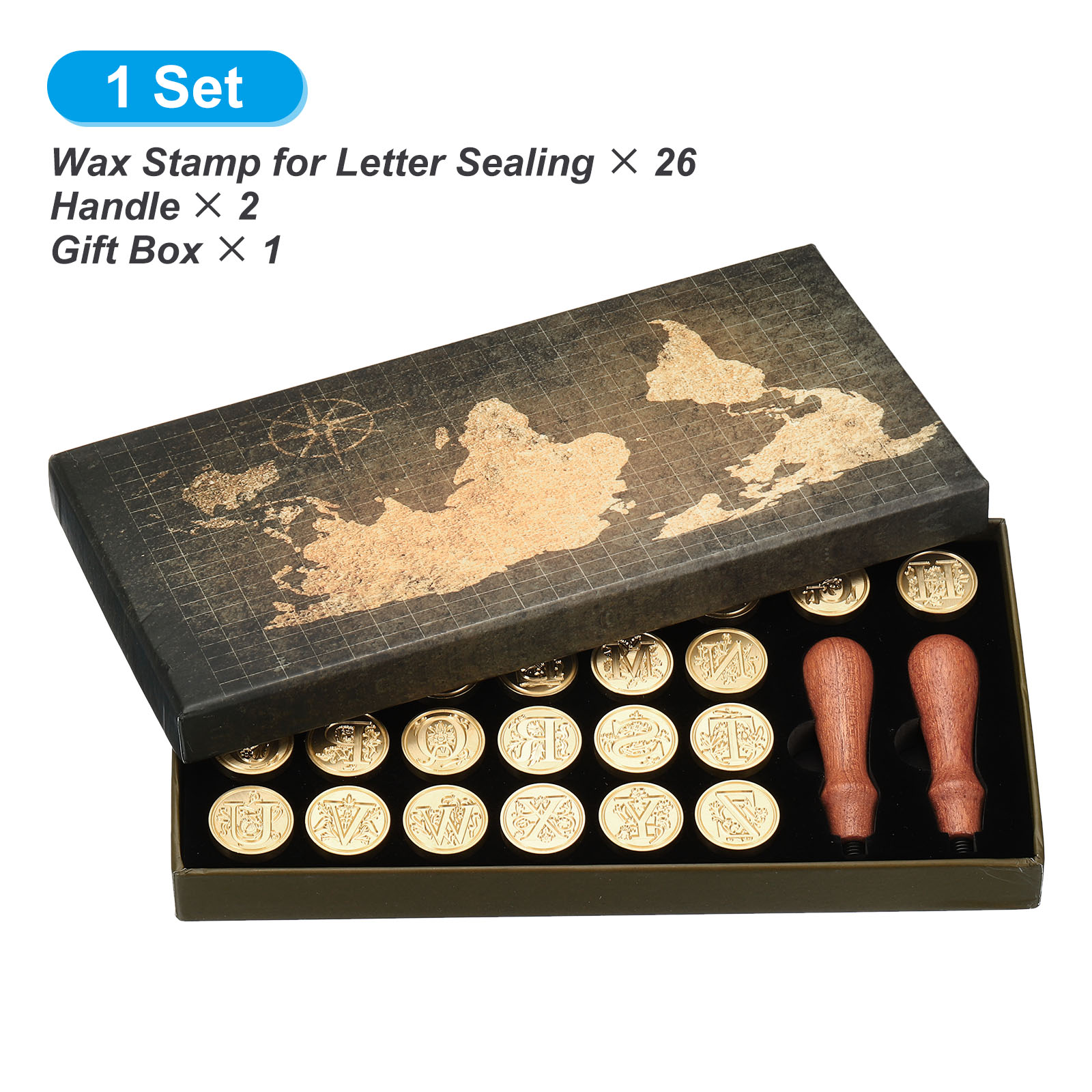 Alphabet Wax Seal Stamp Kit, 2 - Wax Seal Letter Kit recension och pris