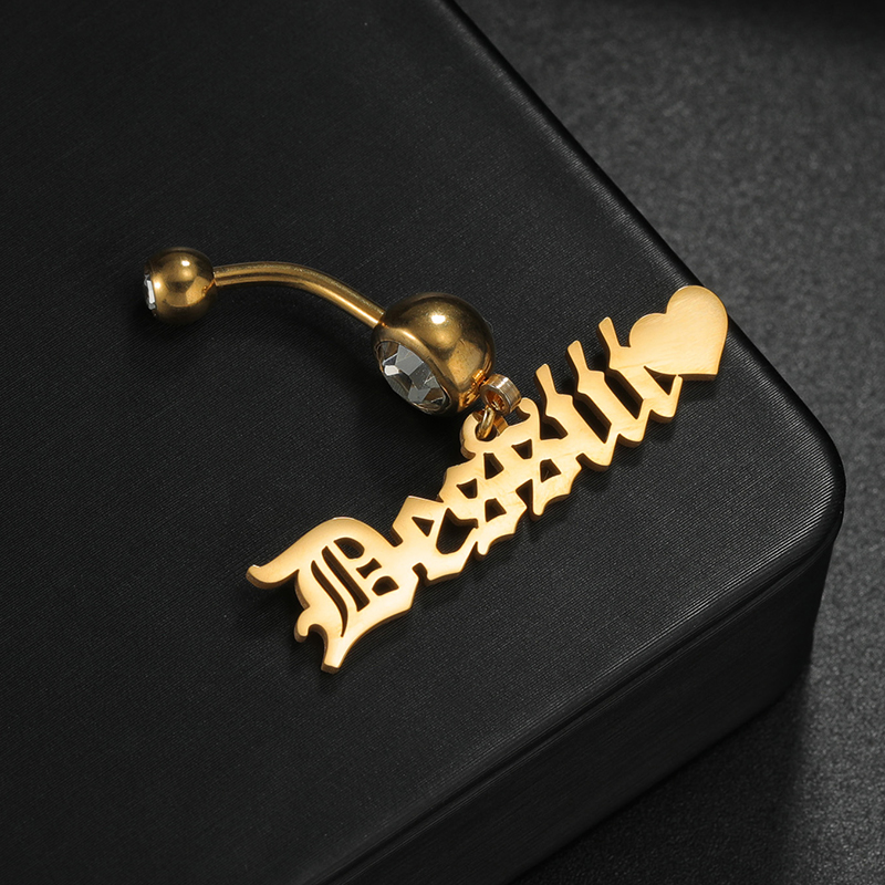 Letdiffery Custom Name Belly B - Initial Ring Custom recension och pris