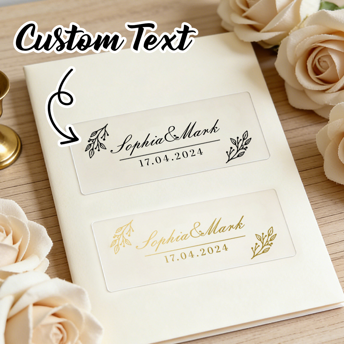 30-300Pcs Custom Wedding Stick - Personalised Candle Label recension och pris