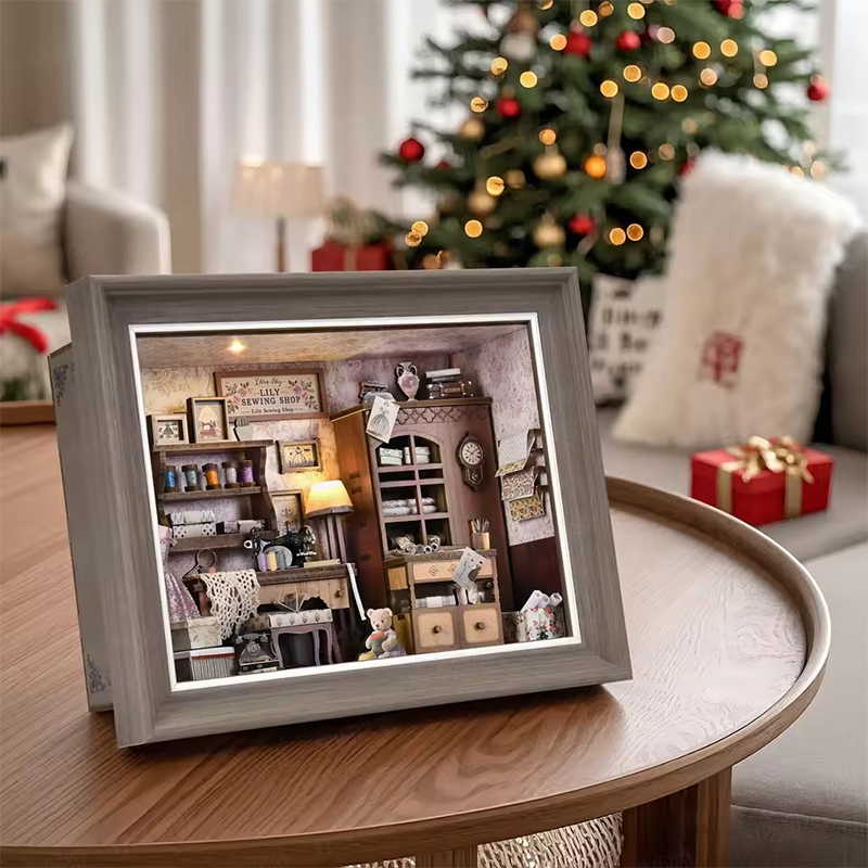 DIY Book Nook Kit 3D Miniature - Engraved Wood Frame recension och pris