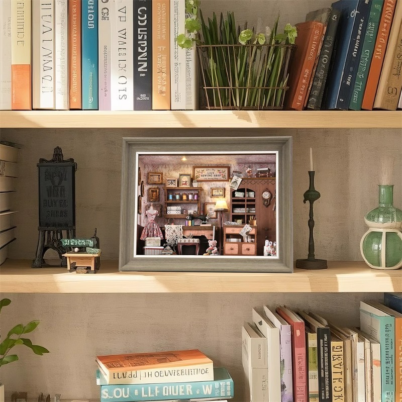 DIY Book Nook Kit 3D Miniature - Engraved Wood Frame recension och pris