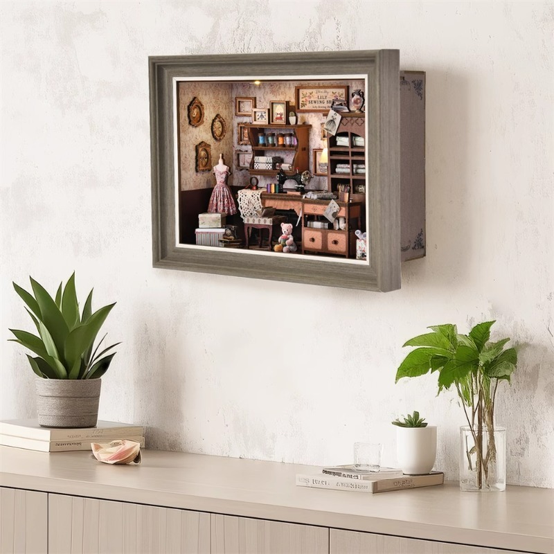 DIY Book Nook Kit 3D Miniature - Engraved Wood Frame recension och pris