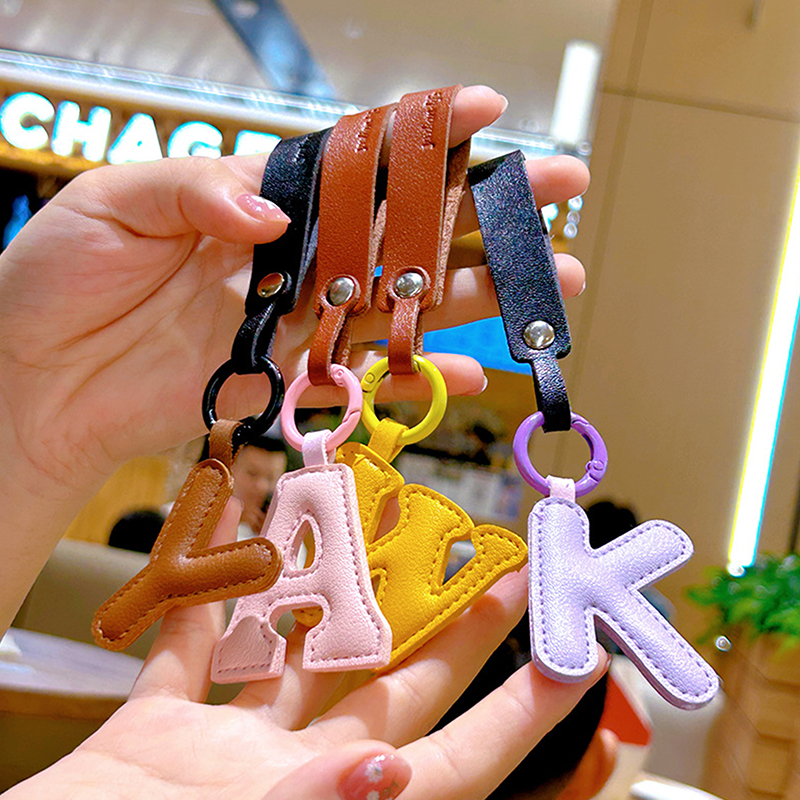 A To Z PU Leather Initial Lett - Monogram Keychain Leather recension och pris