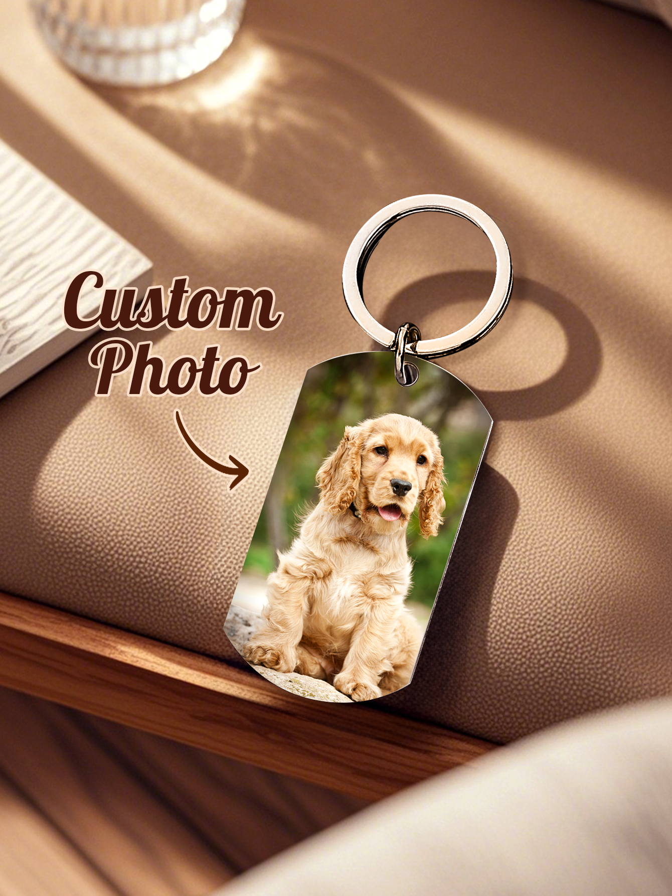 Personalized Pet Photo Keychai - Pet Portrait Custom recension och pris