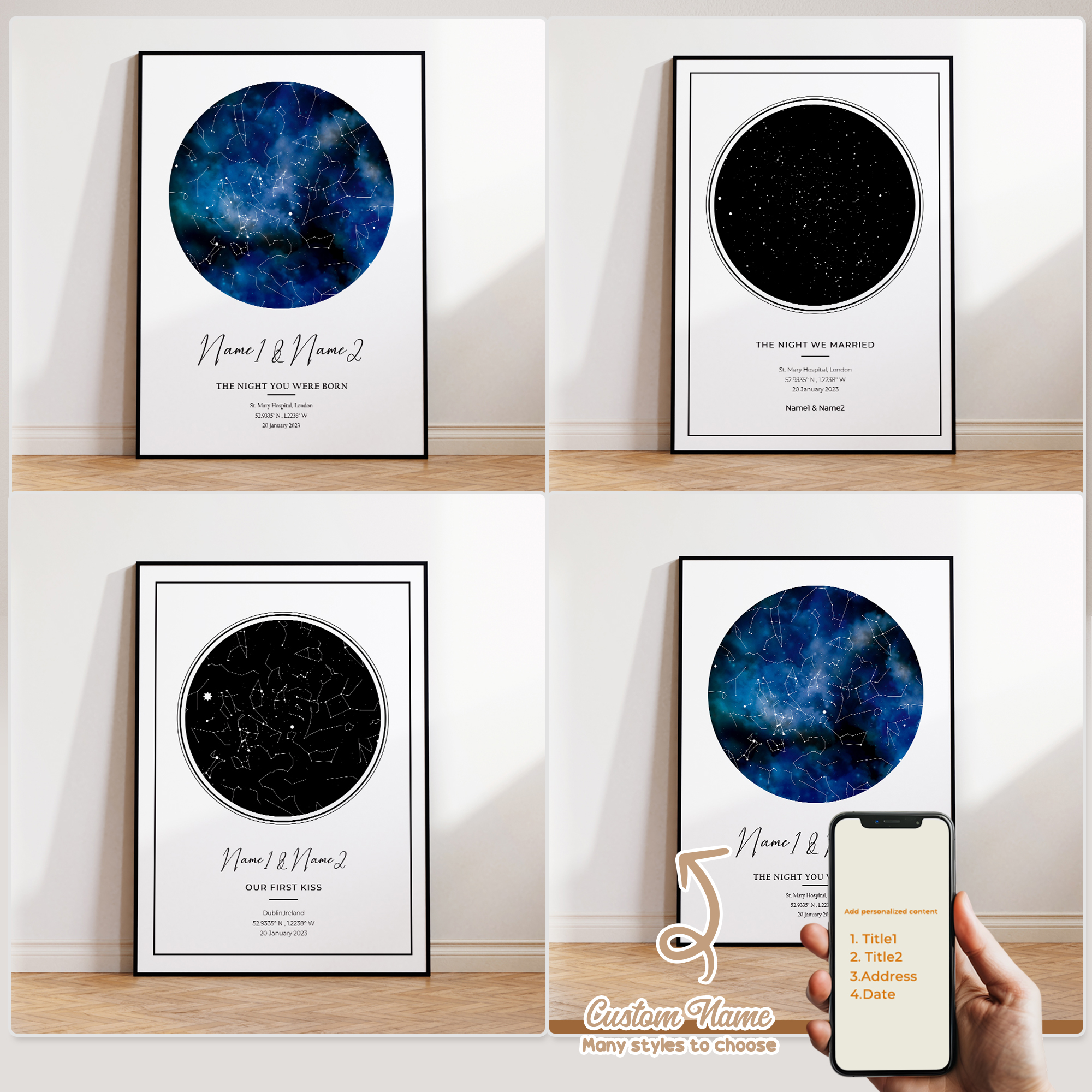 Modern Custom Personalized Nig - Custom Map Poster recension och pris