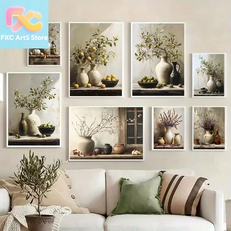 1pc frameless 1pc  Retro Still - Family Tree Print recension och pris
